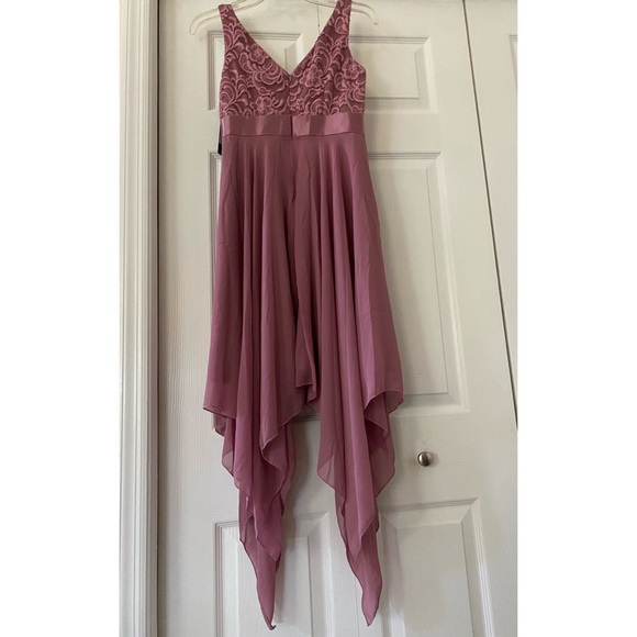 Ever Pretty Women Double V-Neck Mauve Flowy dress size S/4 - Picture 7 of 16